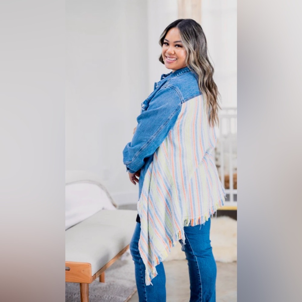 💥J.NNA Jean Jacket - Southwestern Boho💥